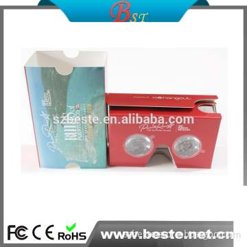 HOT! 2017 hot google cardboard 2, custom logo printed virtual reality